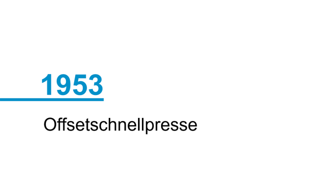 Jahreszahl 1953; Offsetschnellpresse